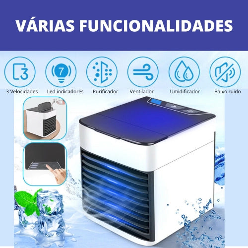 Mini Ar Condicionado Climatizador USB Portátil Umidificador