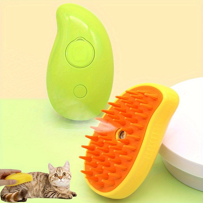 Escova PetSteamy® - Escova a Vapor para Remoção de Pelo de Animais e Massagem para Gatos e Cães Pequenos a Grandes Portes