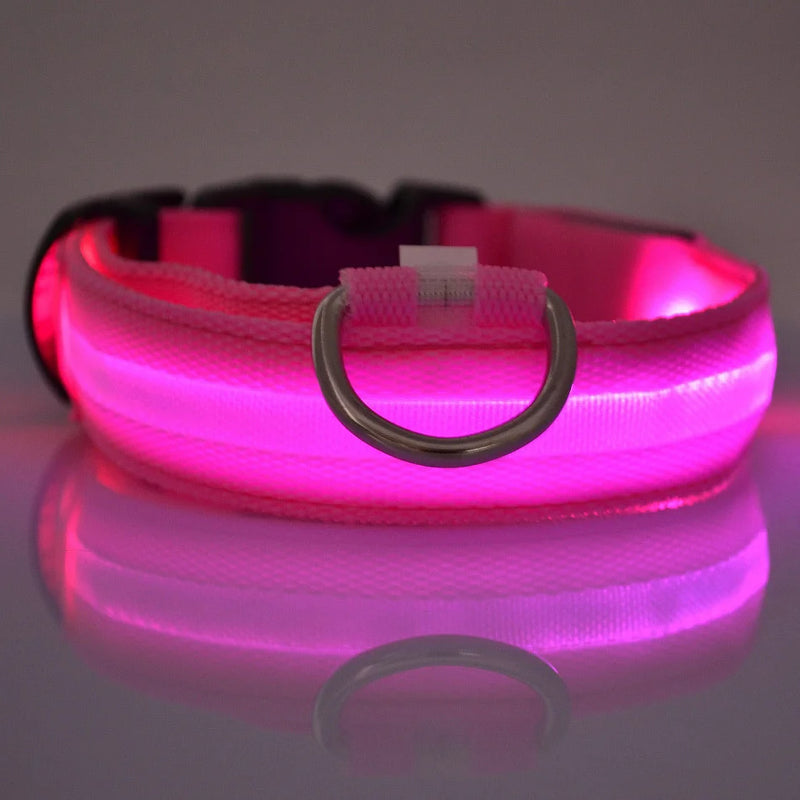 Coleira de Nylon LED para Pets