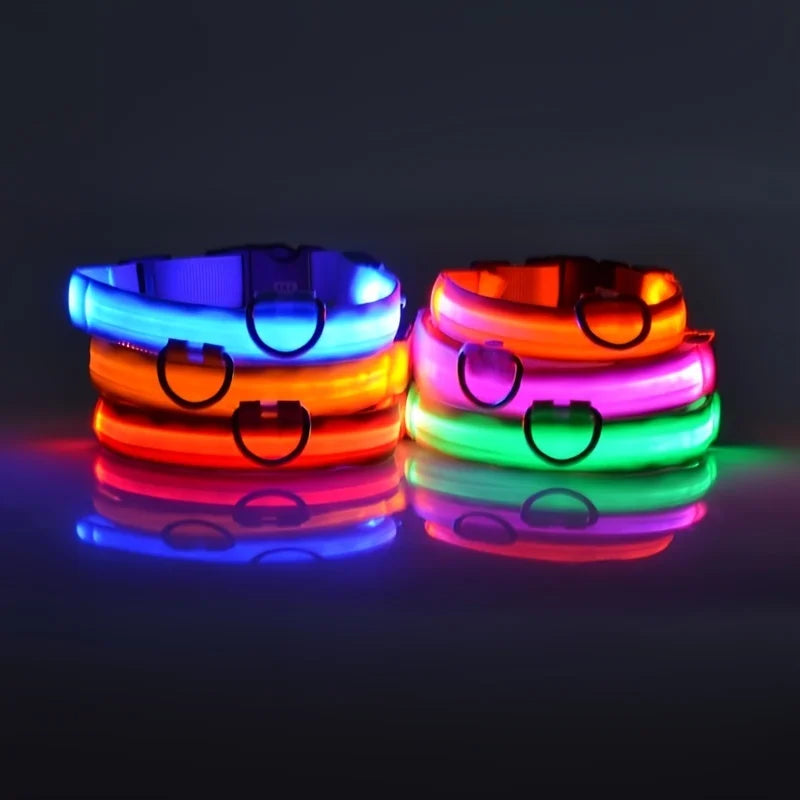 Coleira de Nylon LED para Pets