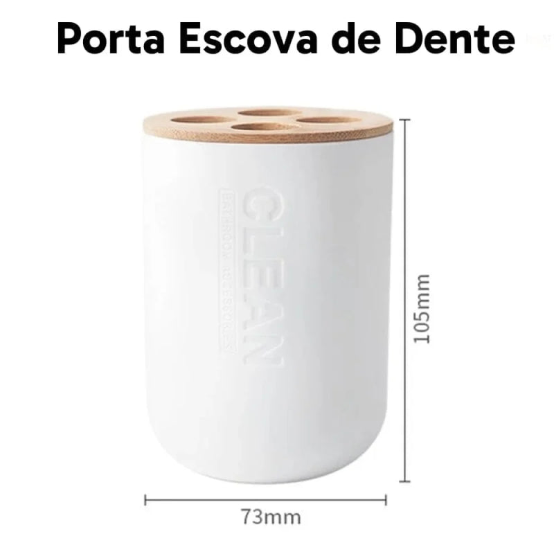 Kit para Banheiro em Bambu