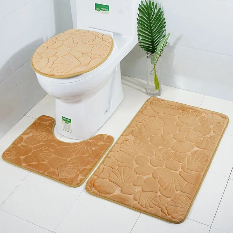 Kit Tapetes Para Banheiro e Lavabo 3 Peças