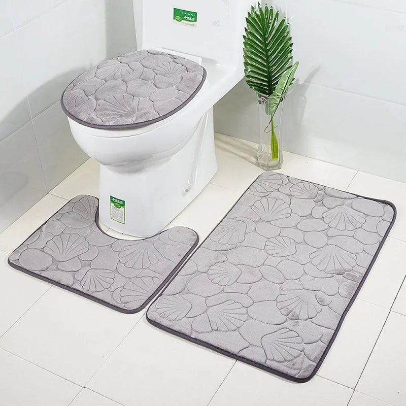 Kit Tapetes Para Banheiro e Lavabo 3 Peças