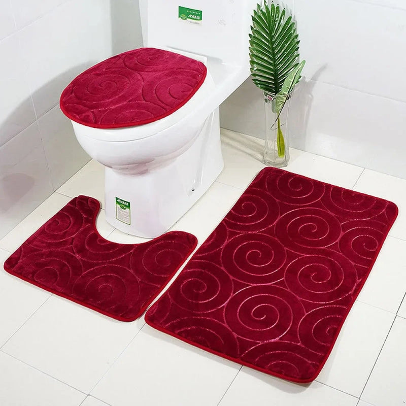 Kit Tapetes Para Banheiro e Lavabo 3 Peças